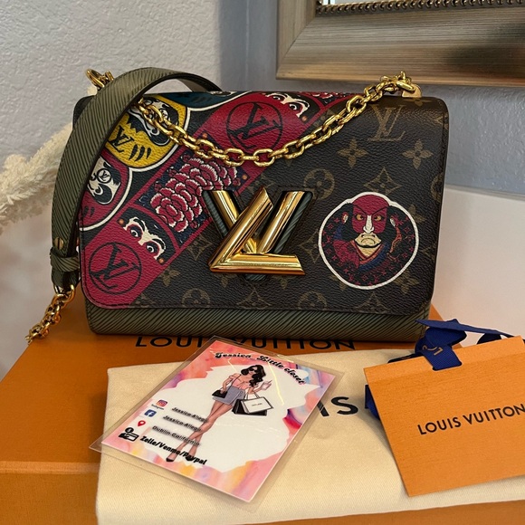 🎀 LOUIS VUITTON Epi Monogram Kabuki Twist Shoulder Bag MM Green - Picture 4 of 17